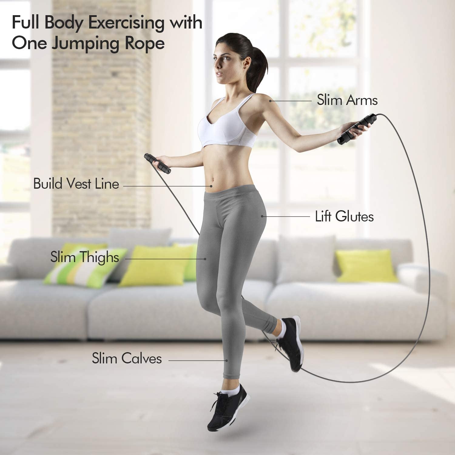 Tangle-Free Adjustable Speed Jump Rope