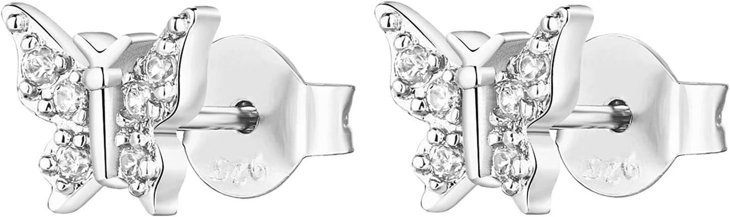 14K Gold Plated Dainty Stud Earrings Set
