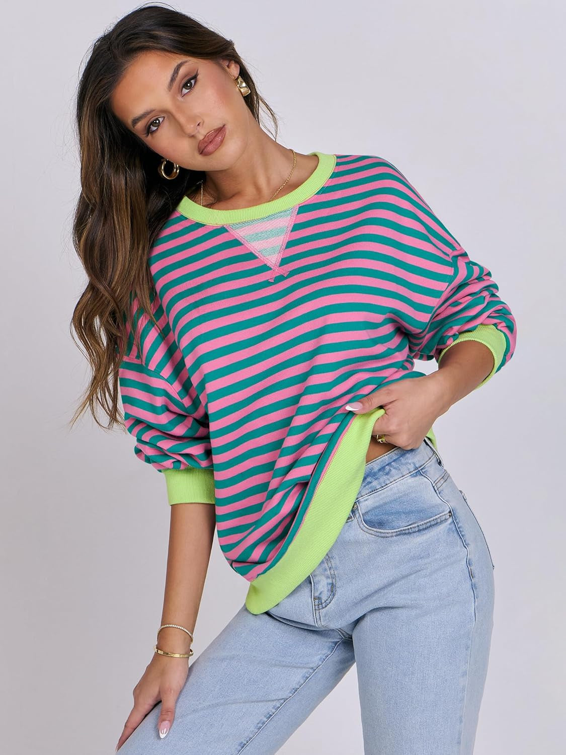 Women’s 2025 Striped Sweatshirt