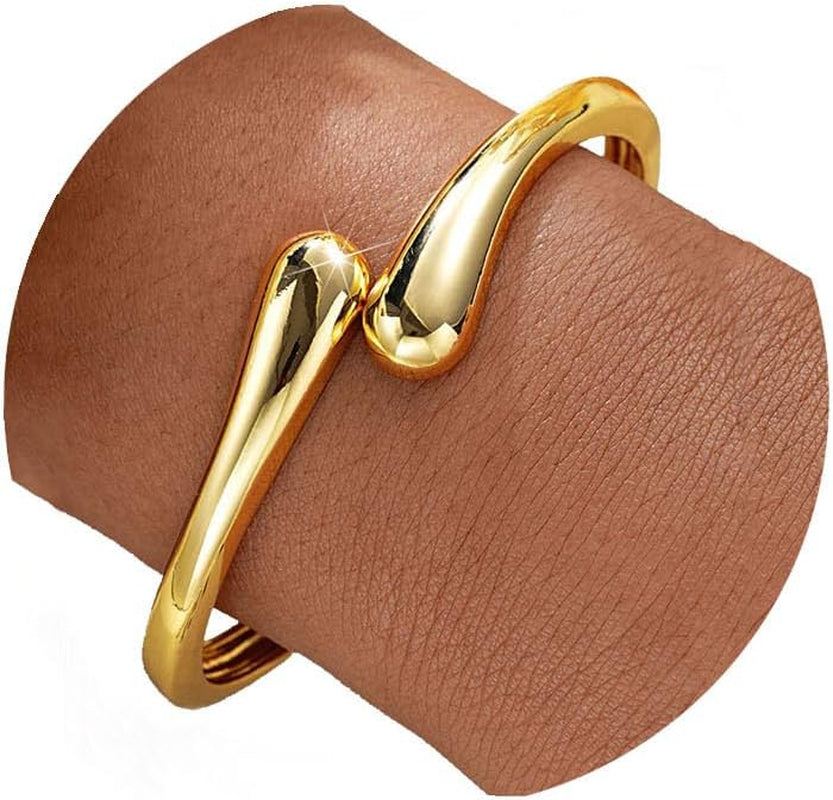 Gold Chunky Twist Bangle Bracelet