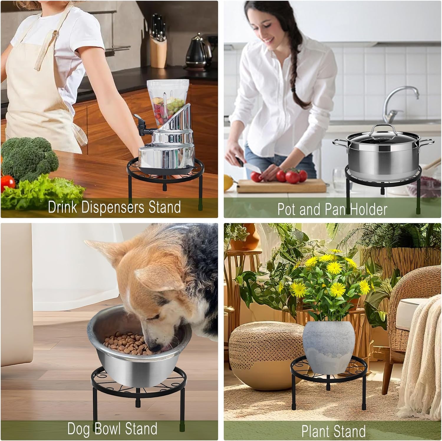 5-Pack Metal Plant Stands Indoor Outdoor