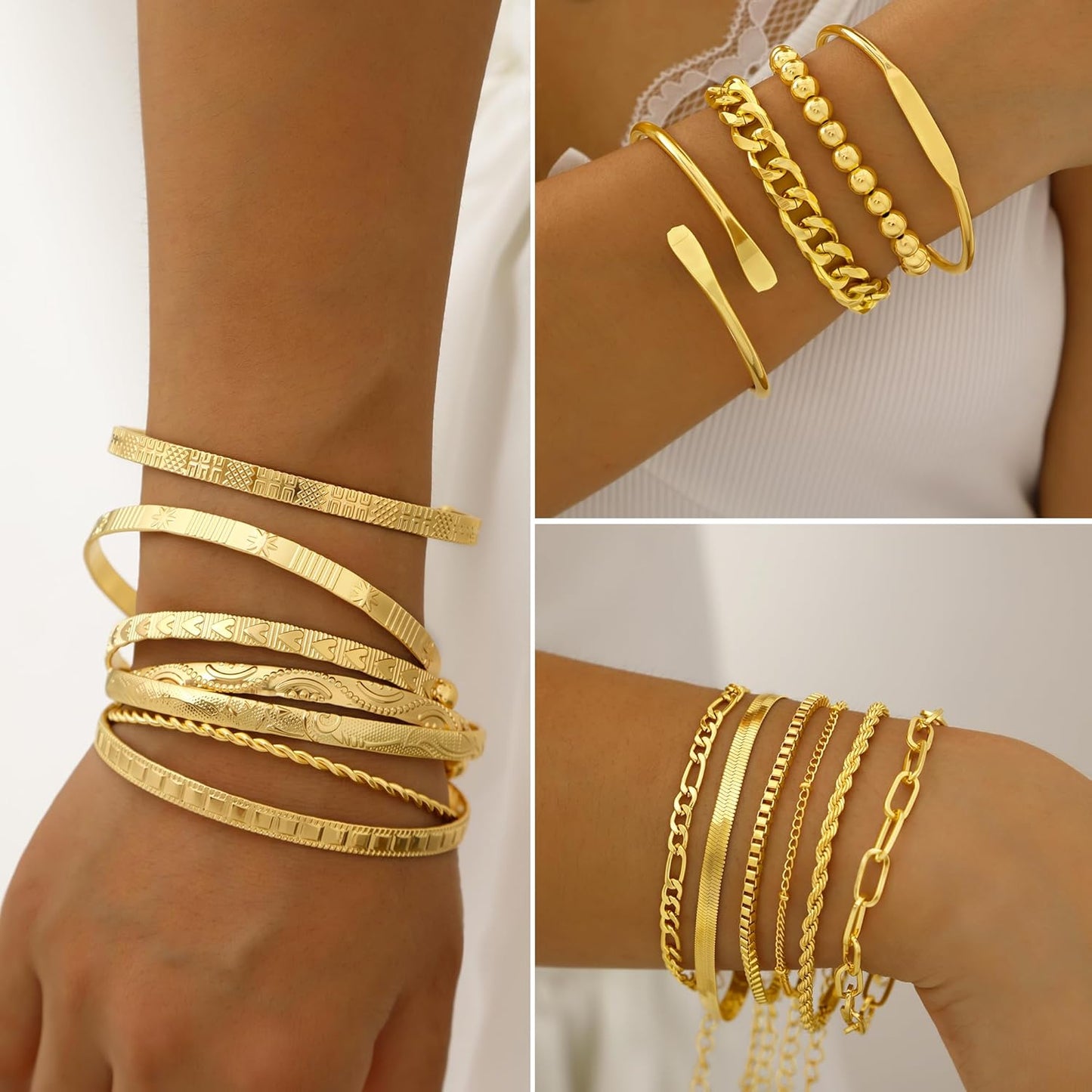 68Pcs Gold Jewelry Set for Women