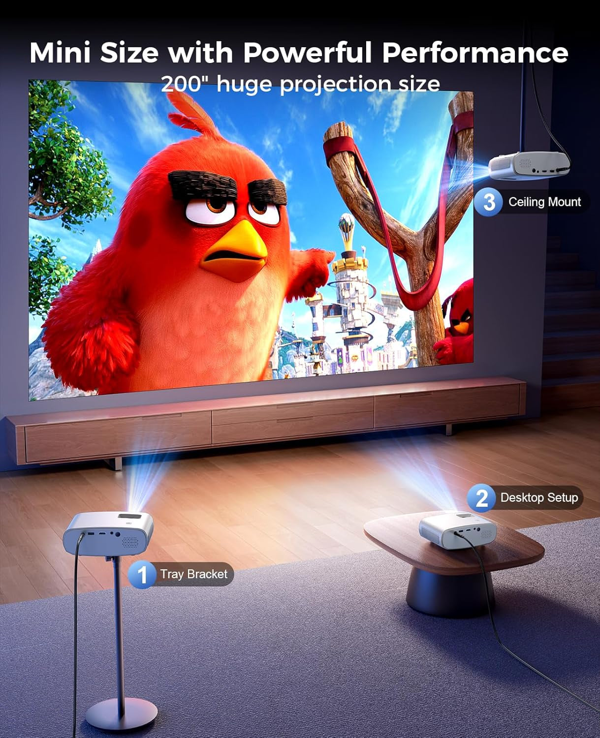 Mini 1080P HD Projector for iPhone 2025