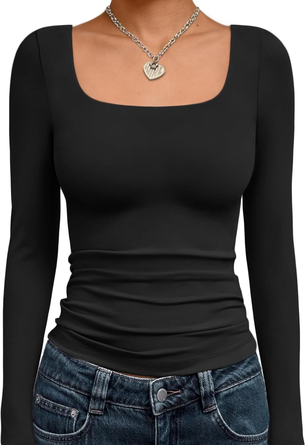 Women’s 2025 Fall Square Neck Crop Top