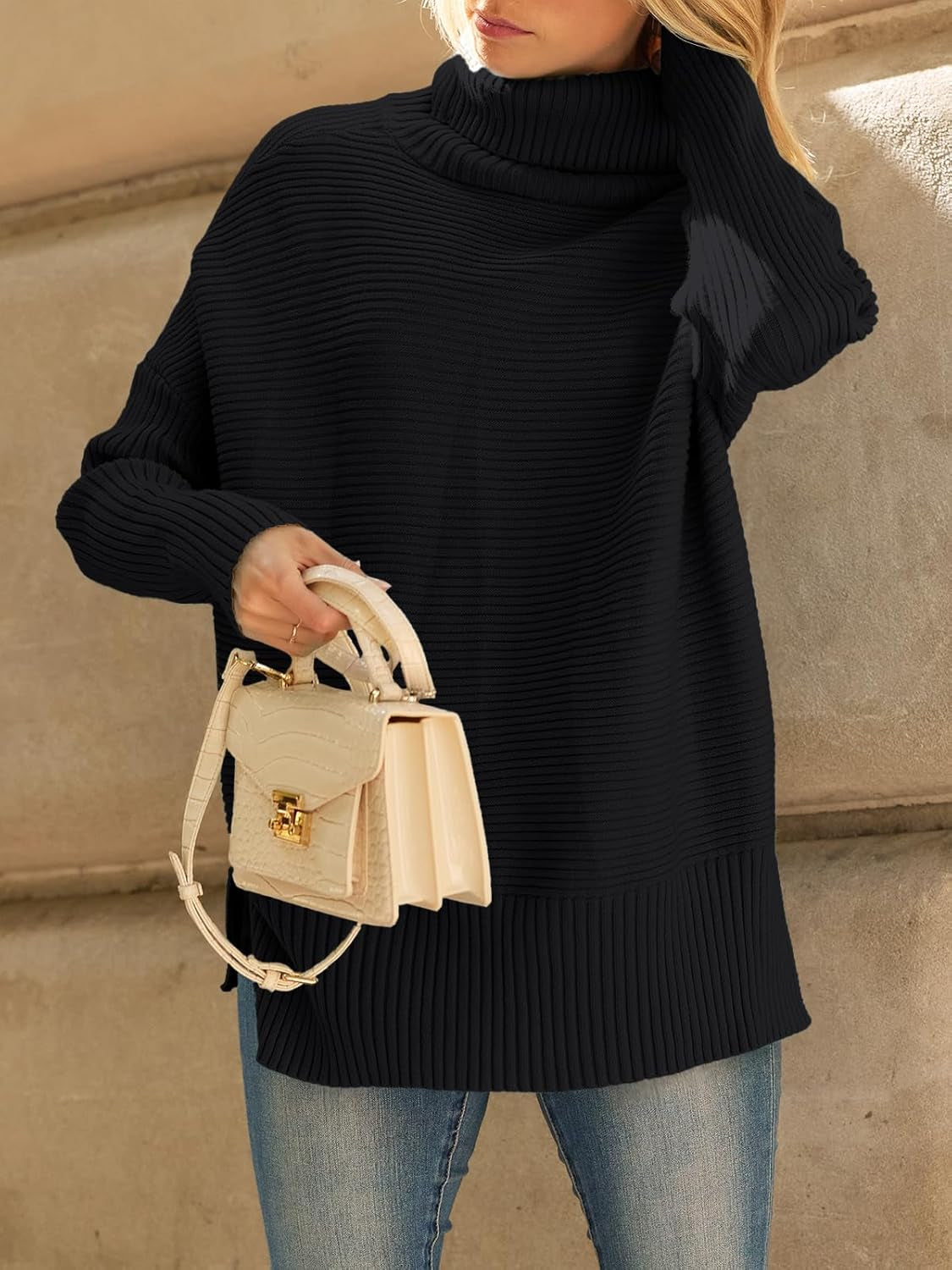 Women’s Oversized Turtleneck Batwing