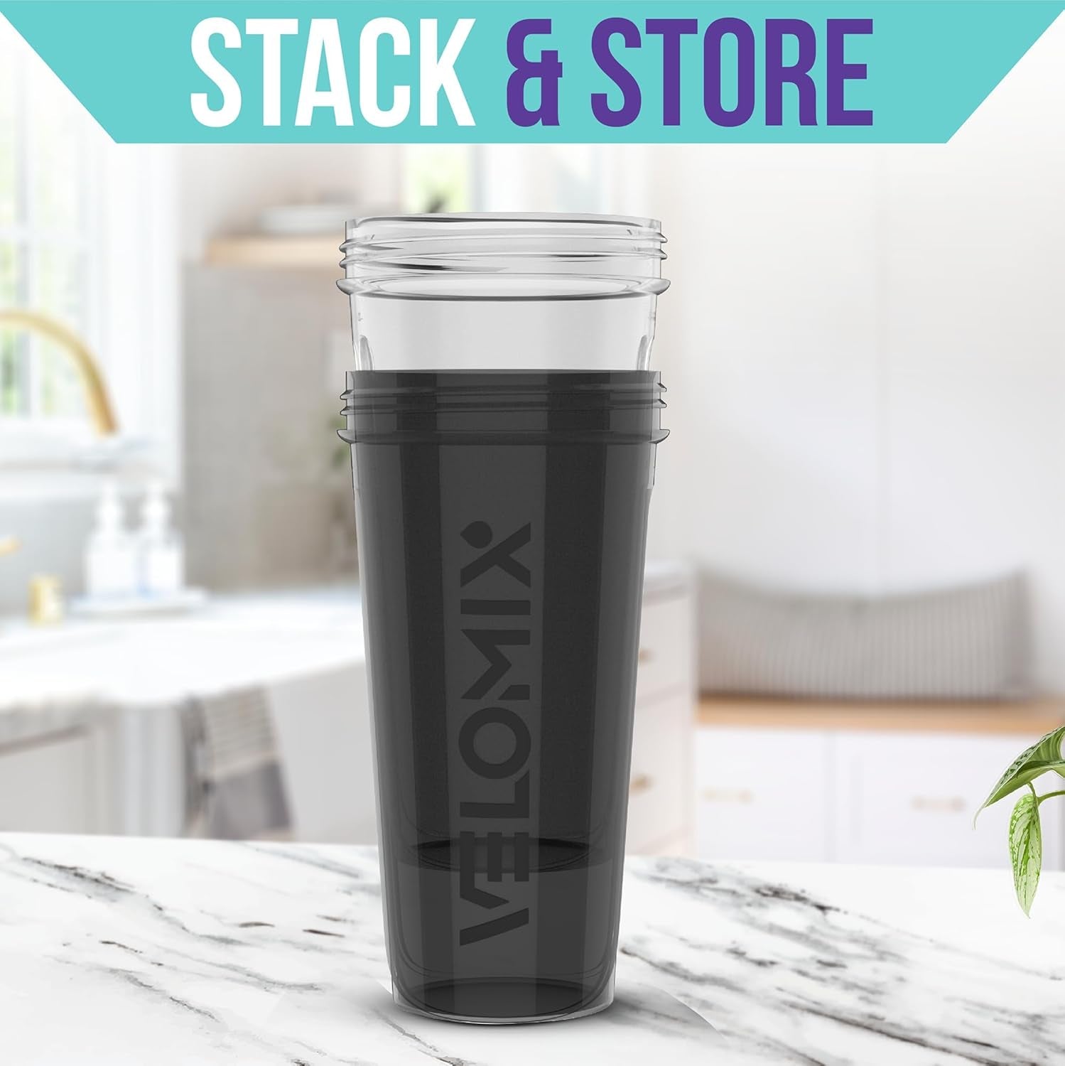 2 Pack 28Oz Protein Shaker Bottles