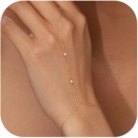 14K Gold Plated Stackable Chain Bracelets