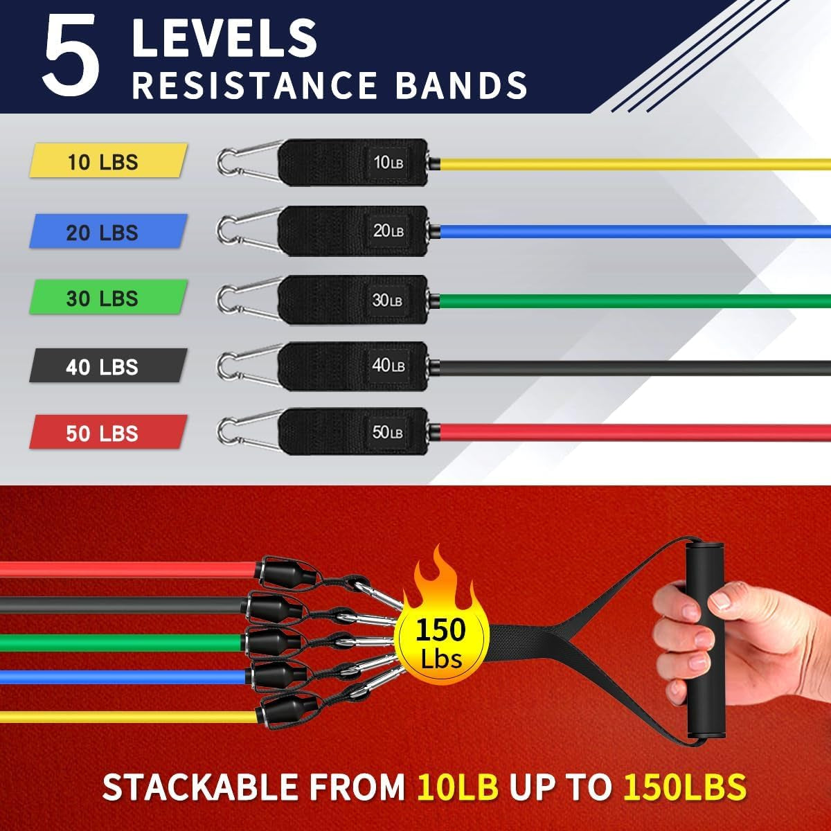 Resistance Bands Set with Handles