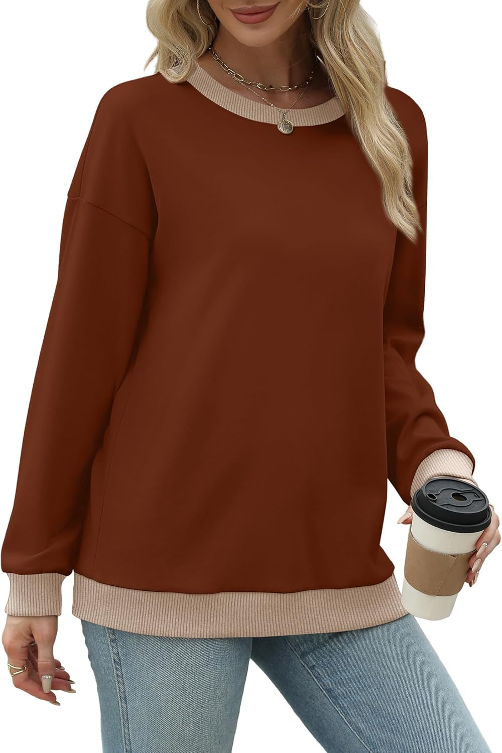 Sweatshirts for Women Crewneck Long