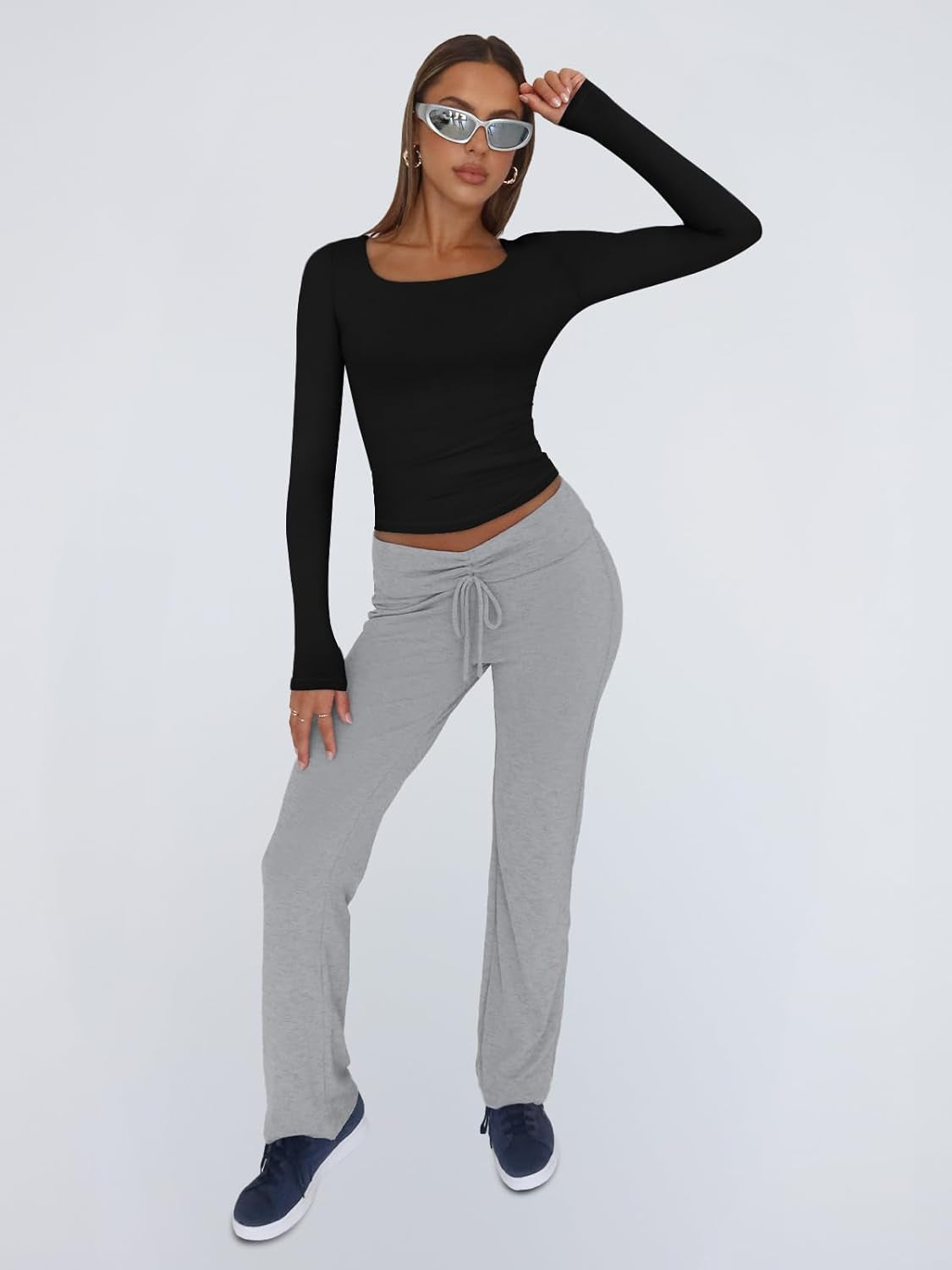 Women’s 2025 Fall Square Neck Crop Top