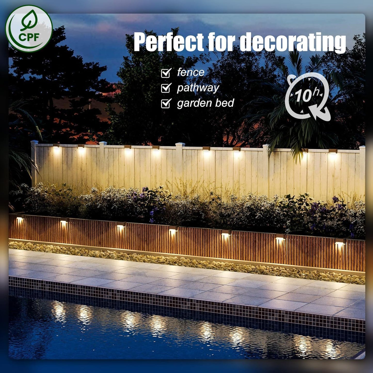 16 Pack Solar Step Lights Warm White