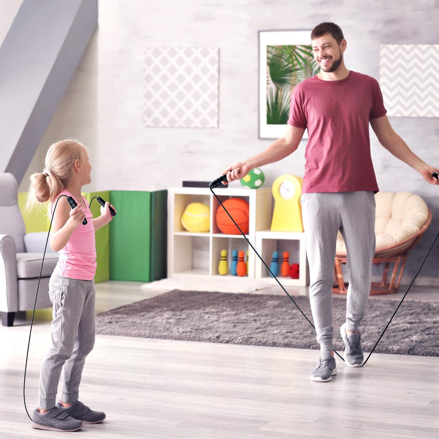 Tangle-Free Adjustable Speed Jump Rope