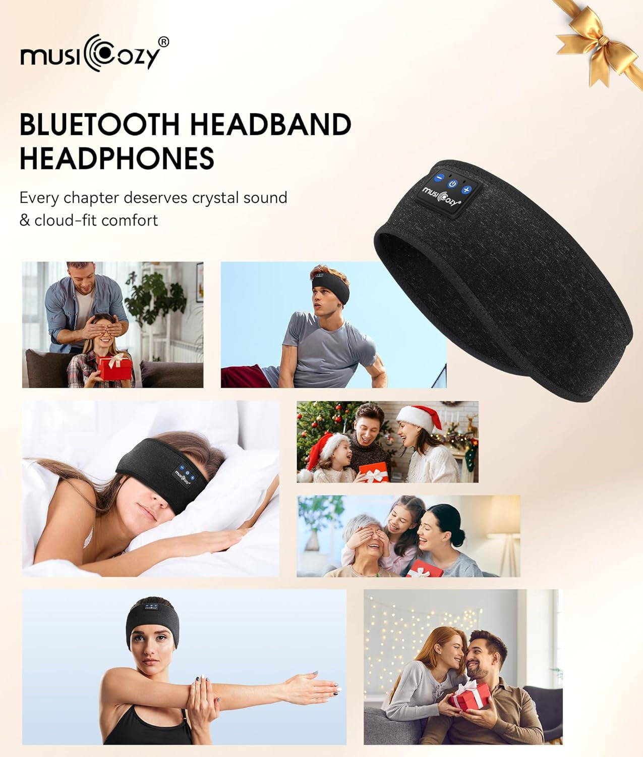 Sleep Headphones Bluetooth 5.4 Headband
