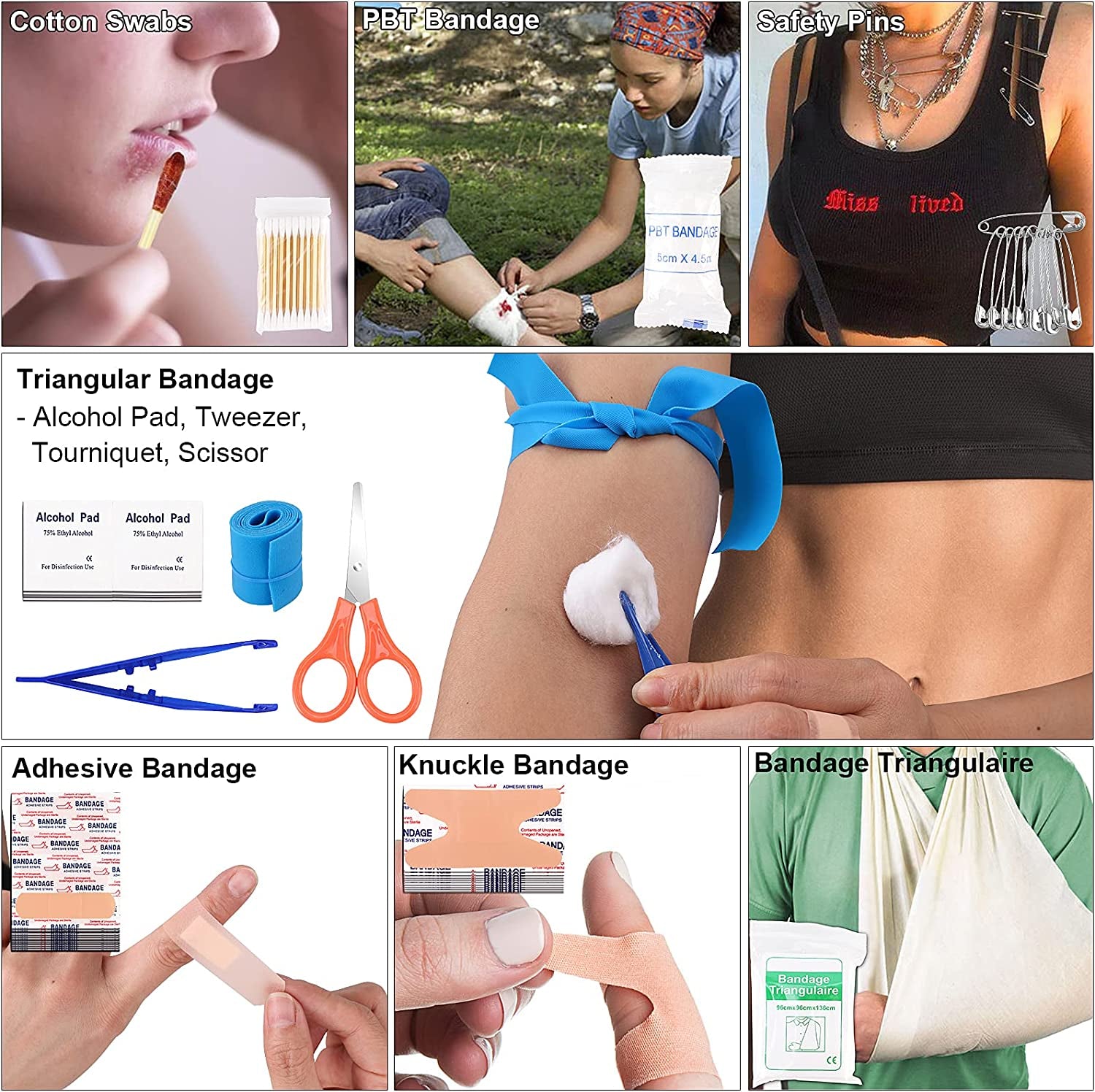 142Pcs Emergency Survival  First Aid Kit
