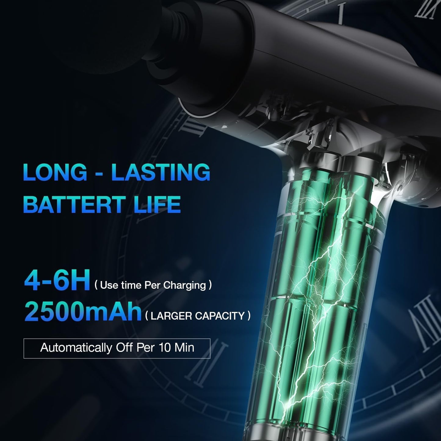 Deep Tissue Massage Gun 30-Speed Grey