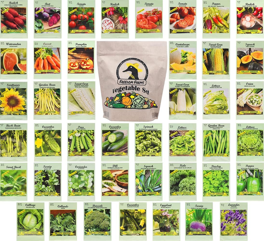 Set of 43 Assorted Vegetable & Herb Seed