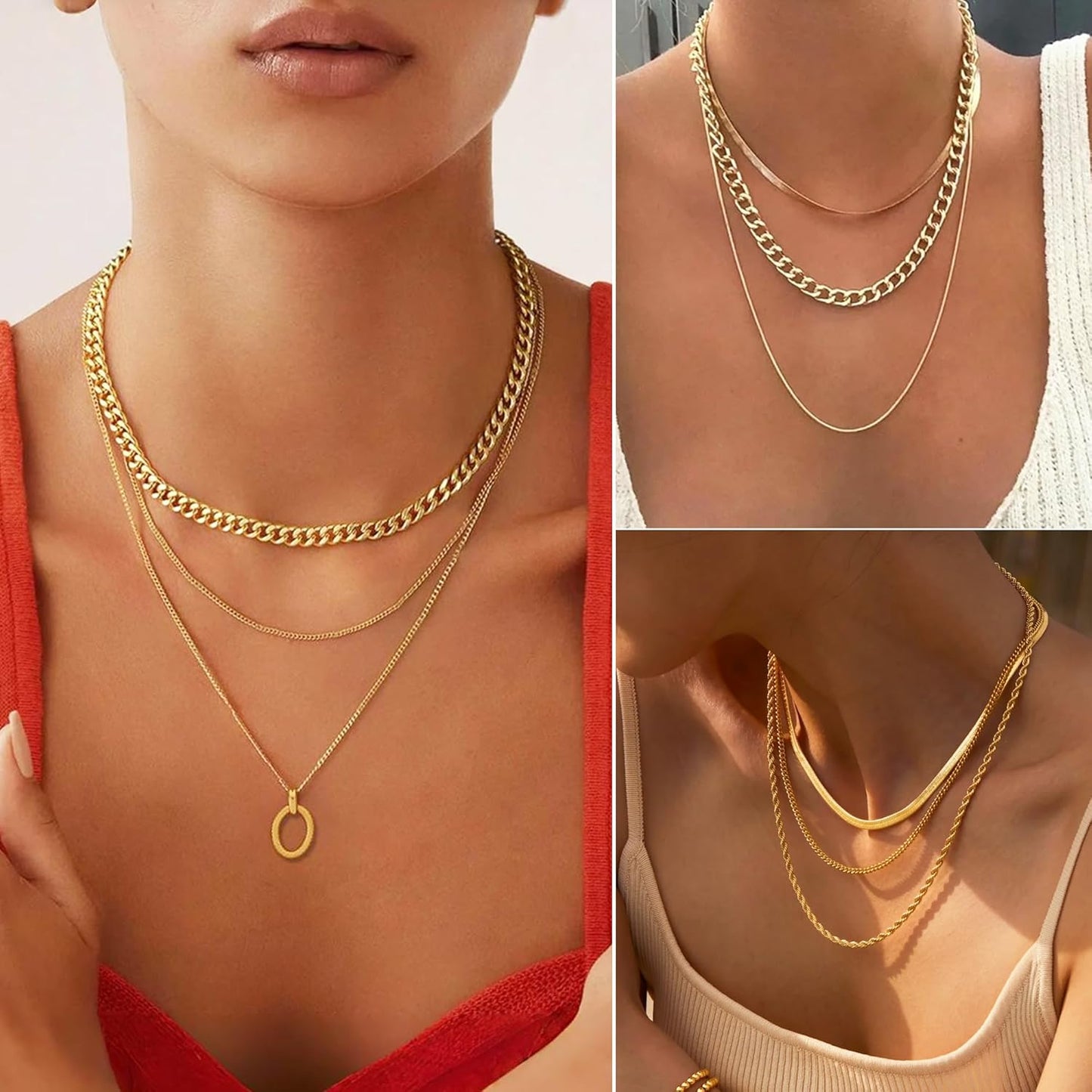 68Pcs Gold Jewelry Set for Women