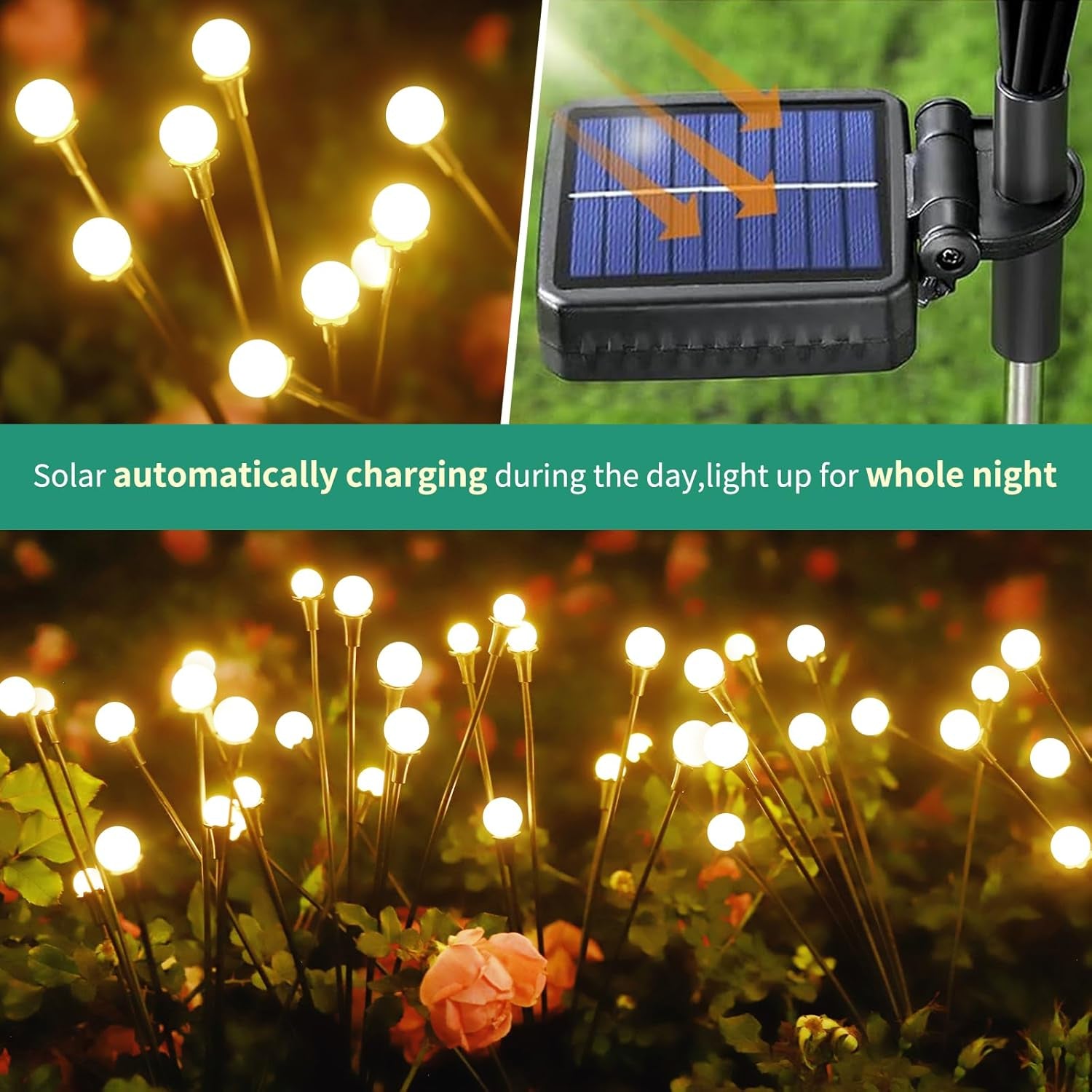 Solar Firefly Garden Lights 4-Pack
