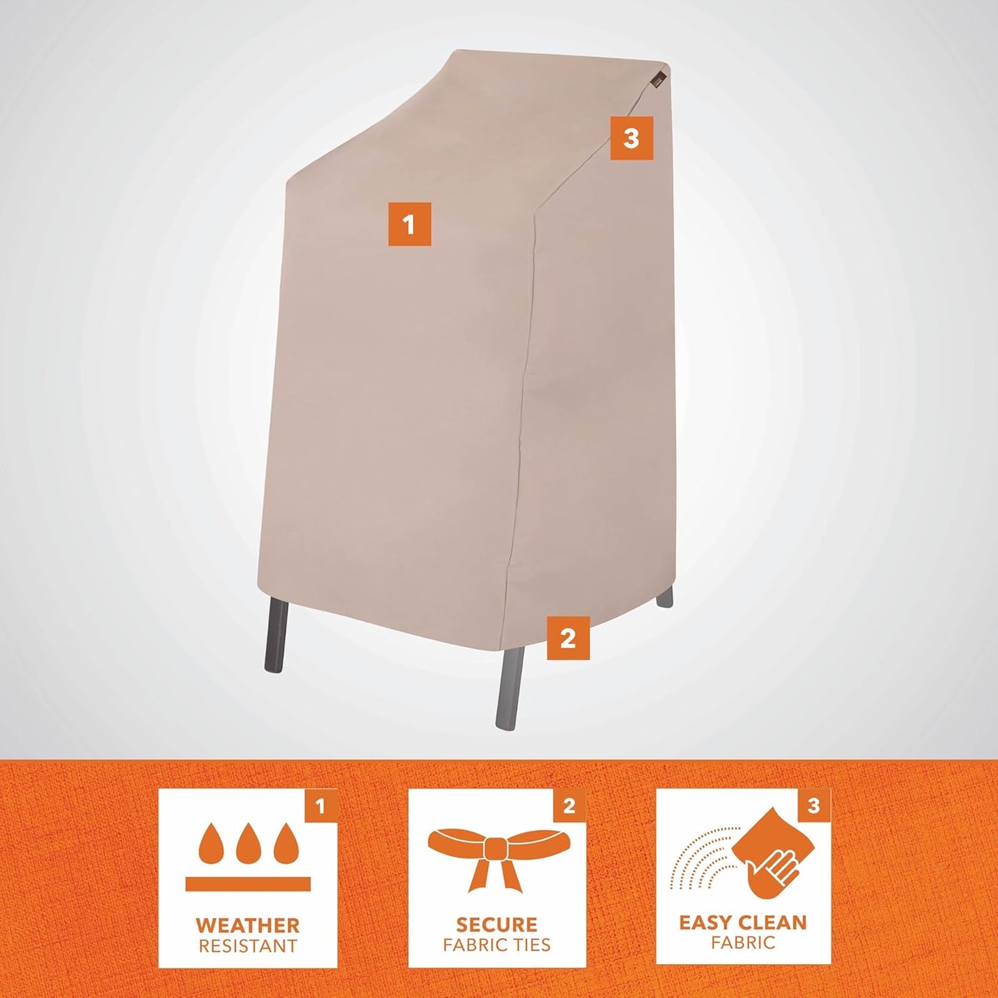 Chalet Stackable/High Back Bar Chair Cover 