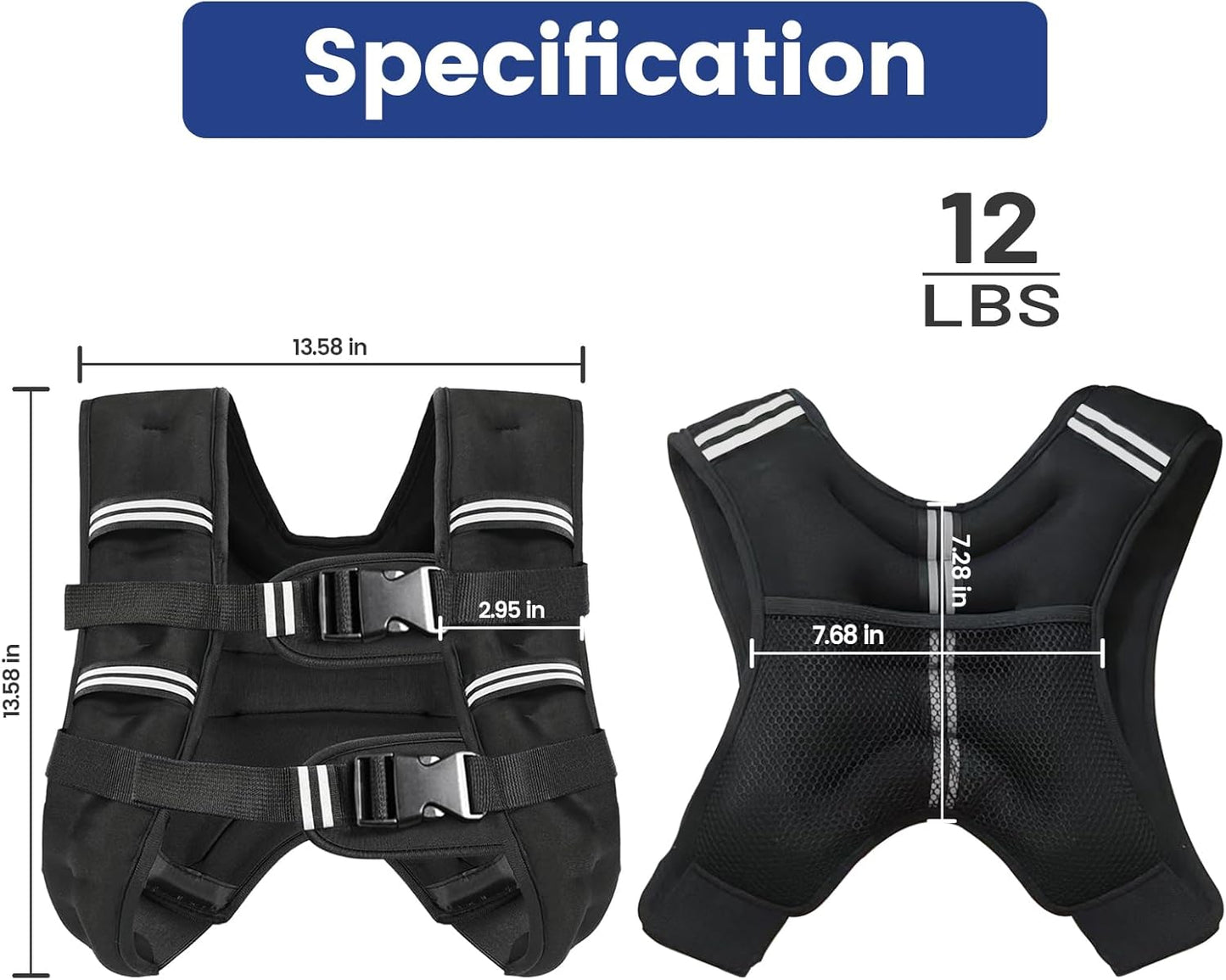 Weighted Vest Woman Man, 6Lb/8Lb/12Lb/16Lb/20Lb/25Lb/30Lb