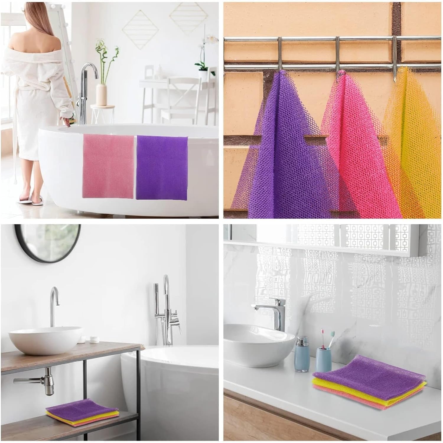 3 Pieces African Bath Sponge African Net Long