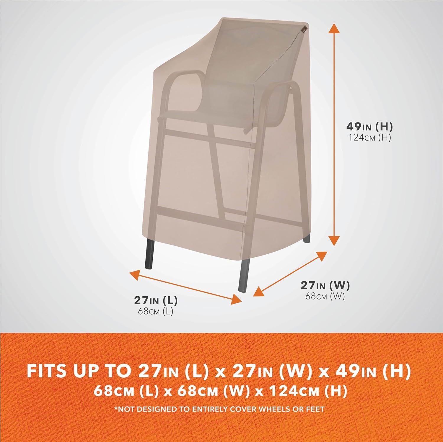 Chalet Stackable/High Back Bar Chair Cover 