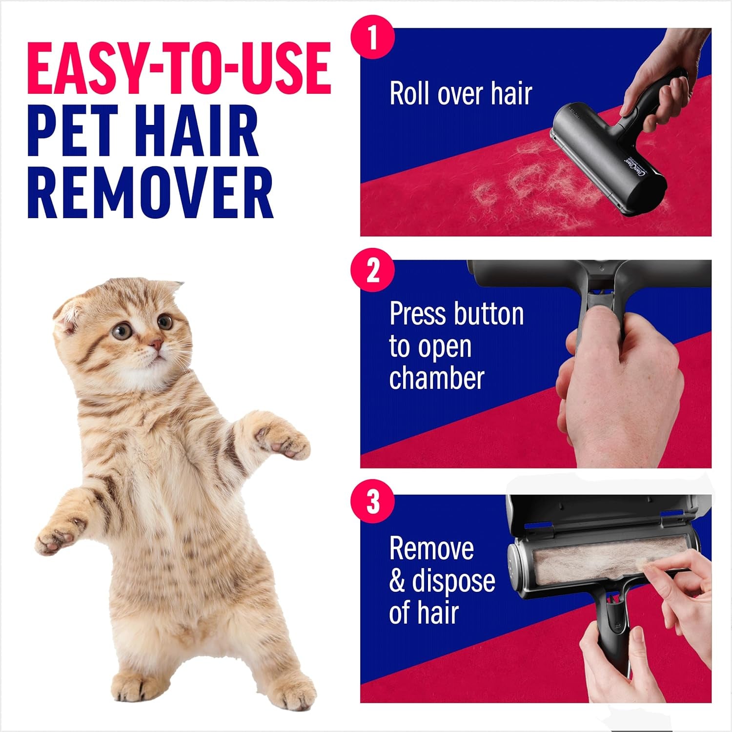 Pet Hair Remover – Original Size Reusable Lint Roller