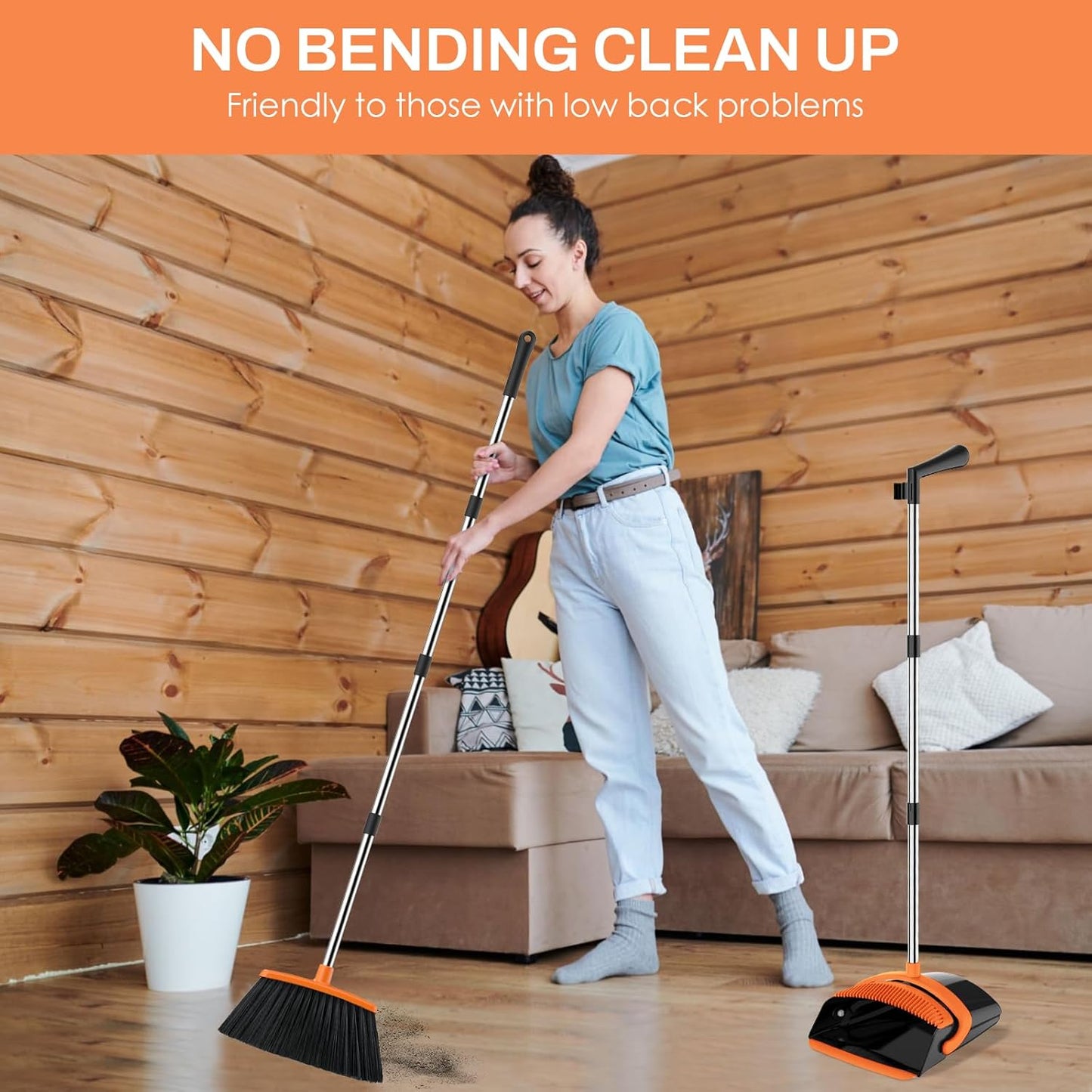 Broom and Dustpan Set for Home
