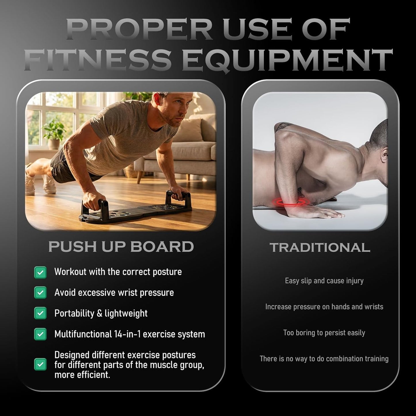 Push up Board Fitness, Workout Home Gym Equipment