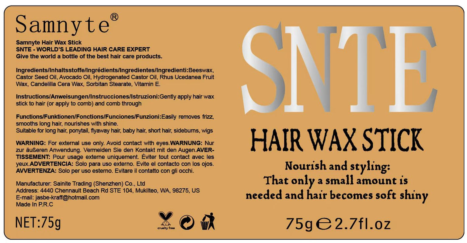 Hair Wax Stick & Slick Back Hair Brush