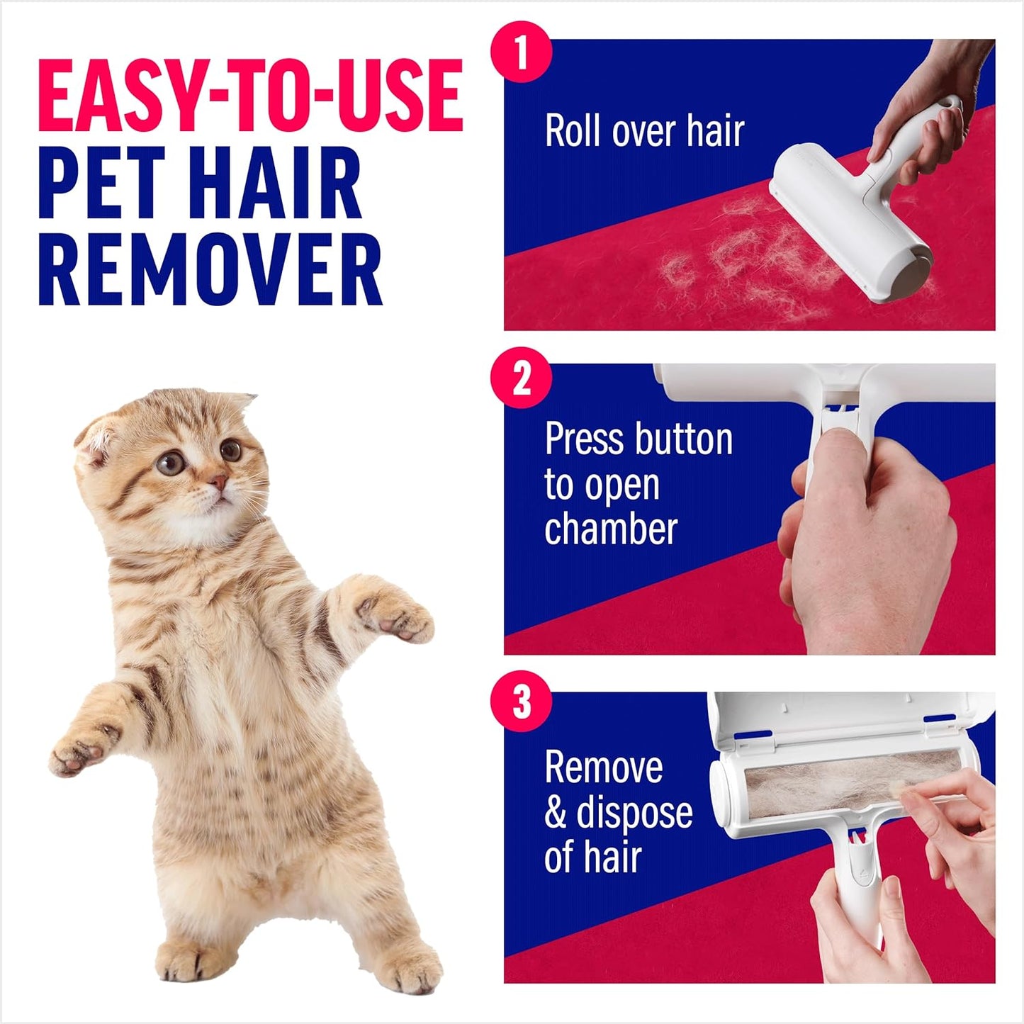 Pet Hair Remover – Original Size Reusable Lint Roller