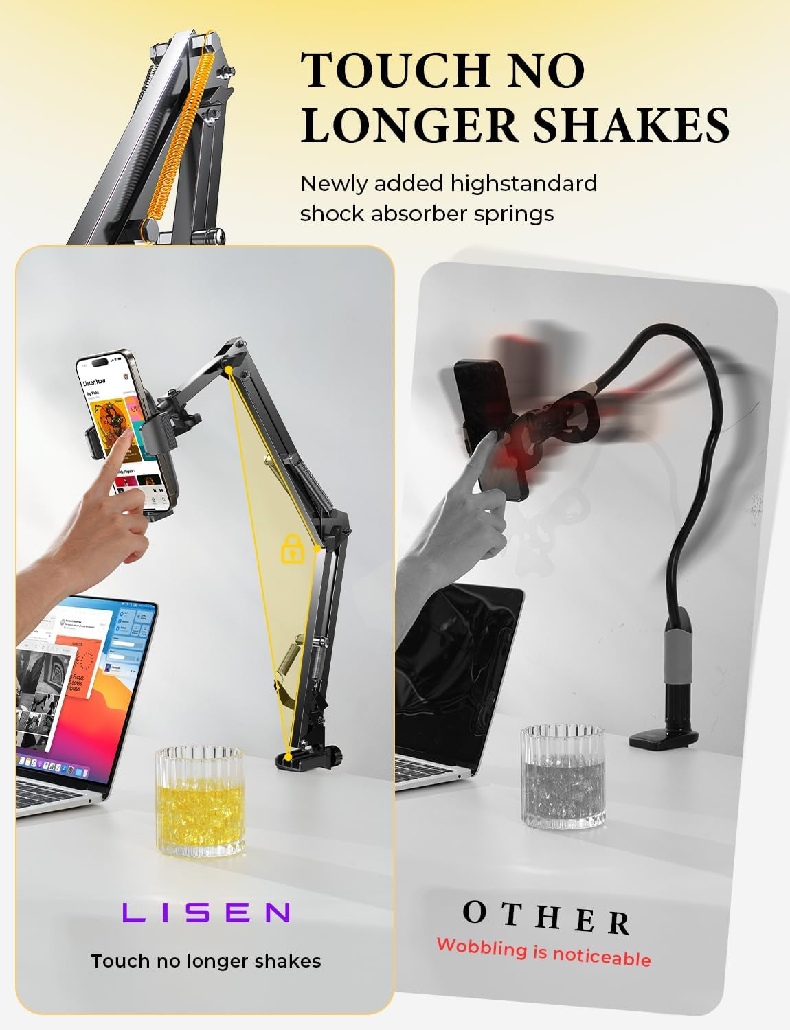 Gooseneck Phone Holder for Bed Desk