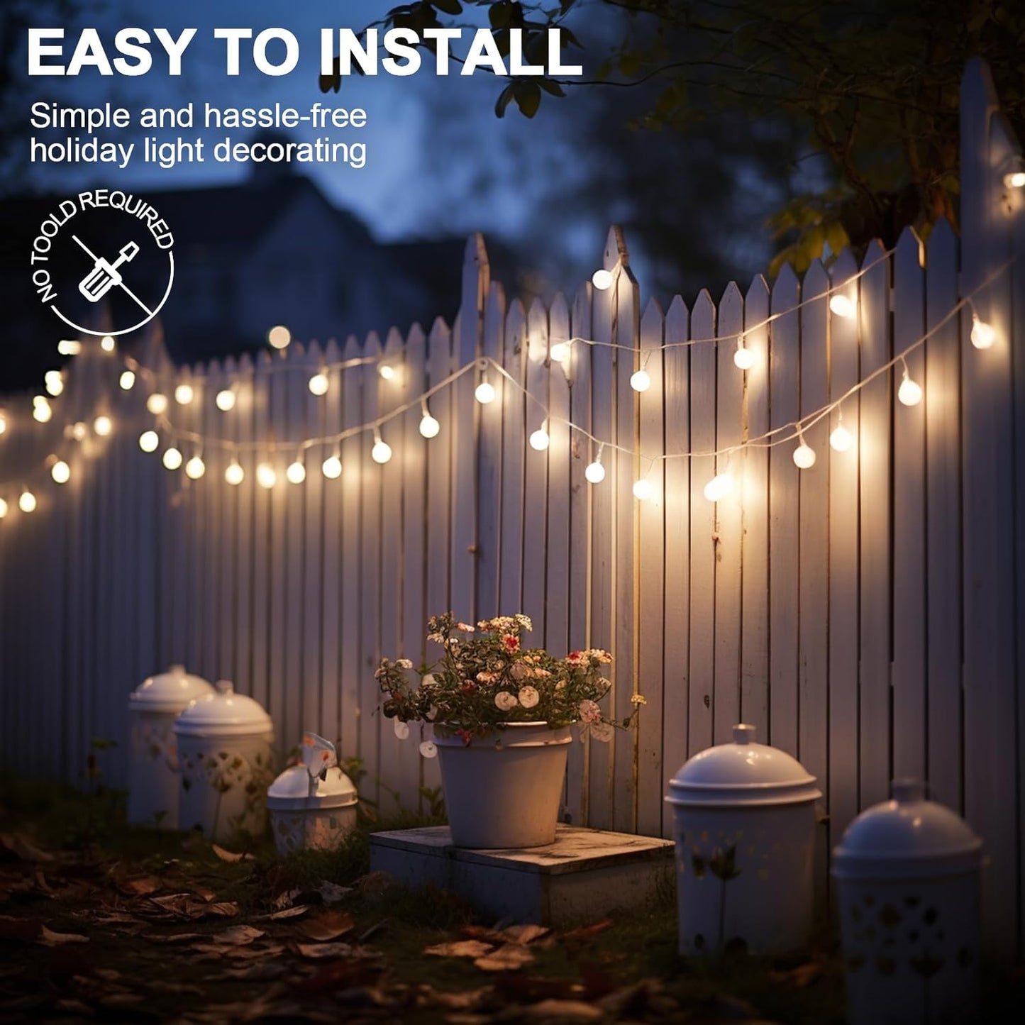 Hooks for Outdoor String Lights Clips: 26Pcs