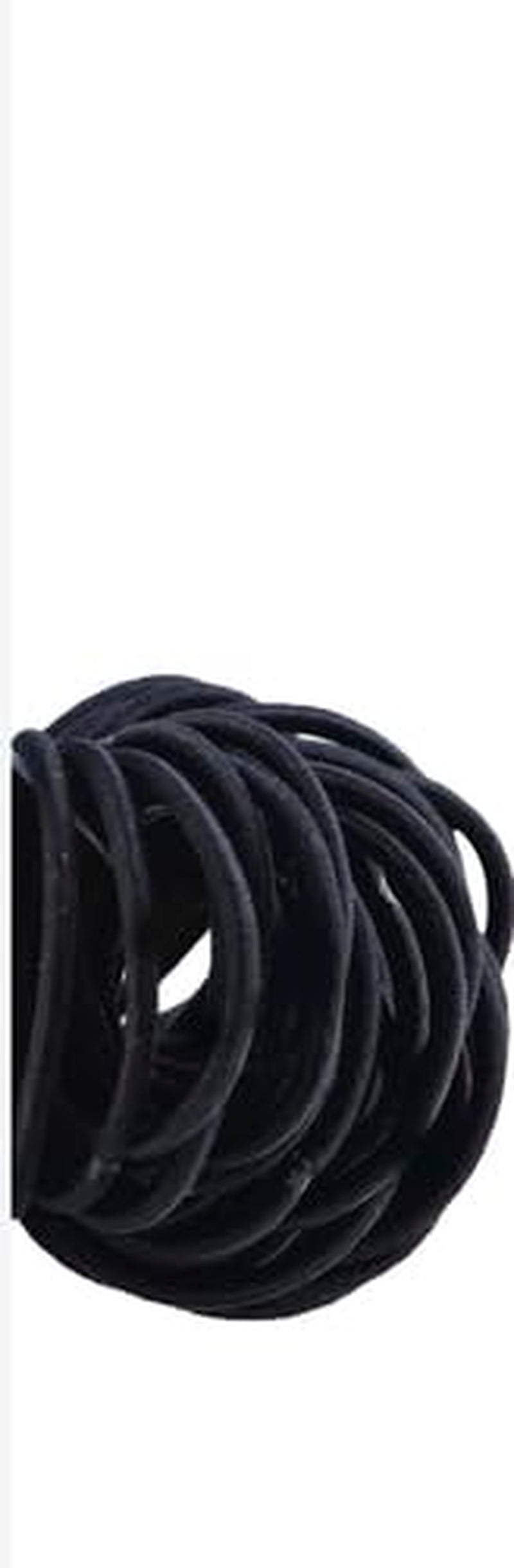 Ouchless Hair Elastics, Black, 36 Count (Pack of 1)
