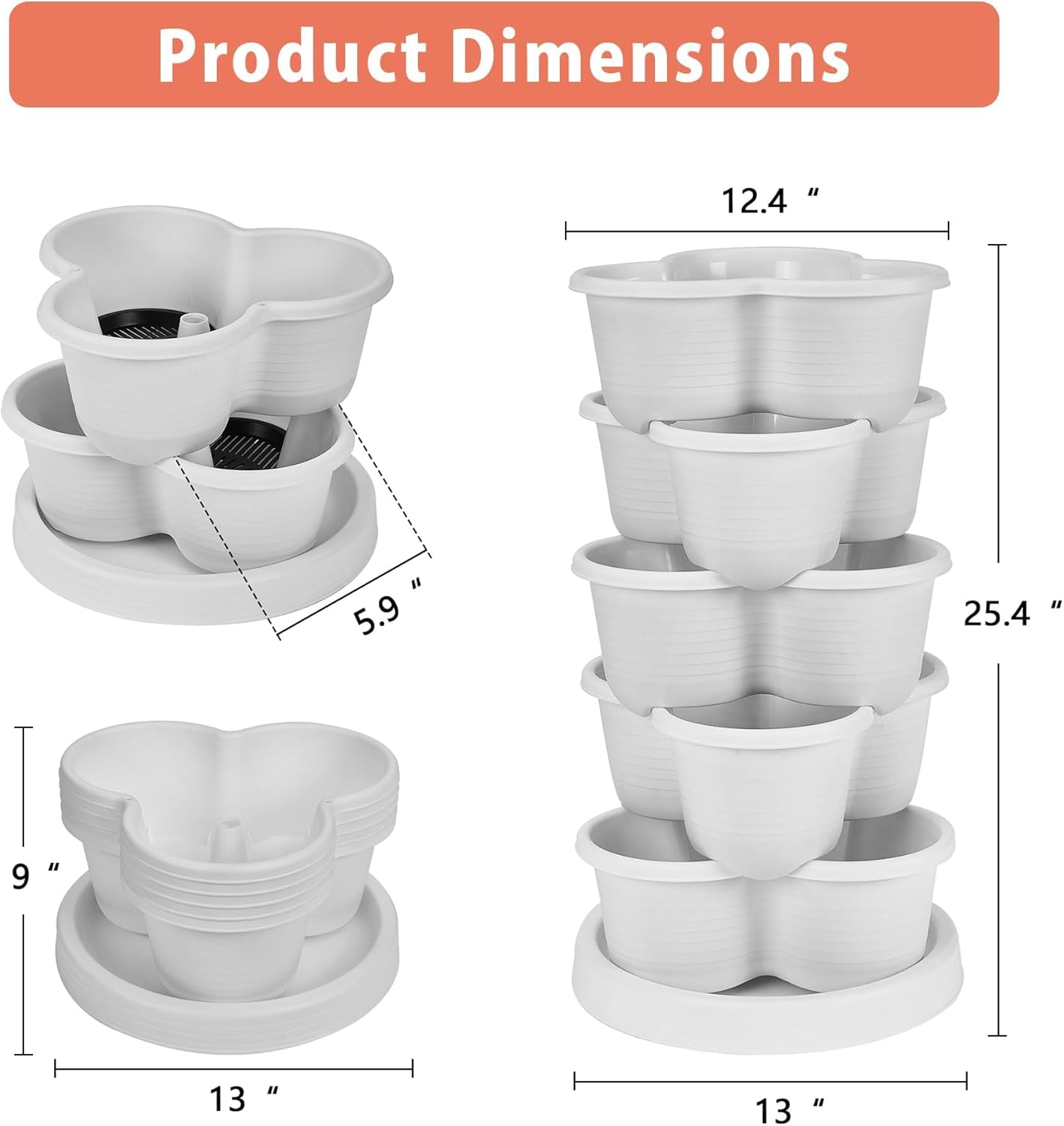 5 Tier Vertical Garden Planter