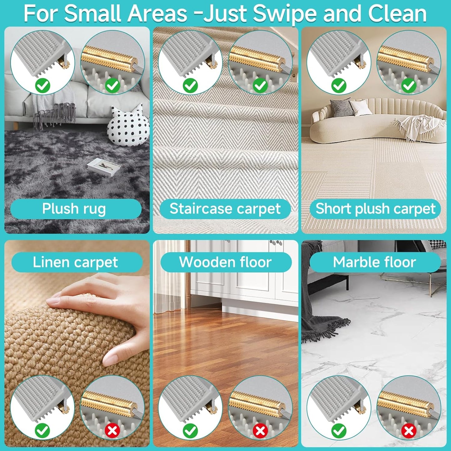 Carpet Rake for Pet Hair Removal Tool