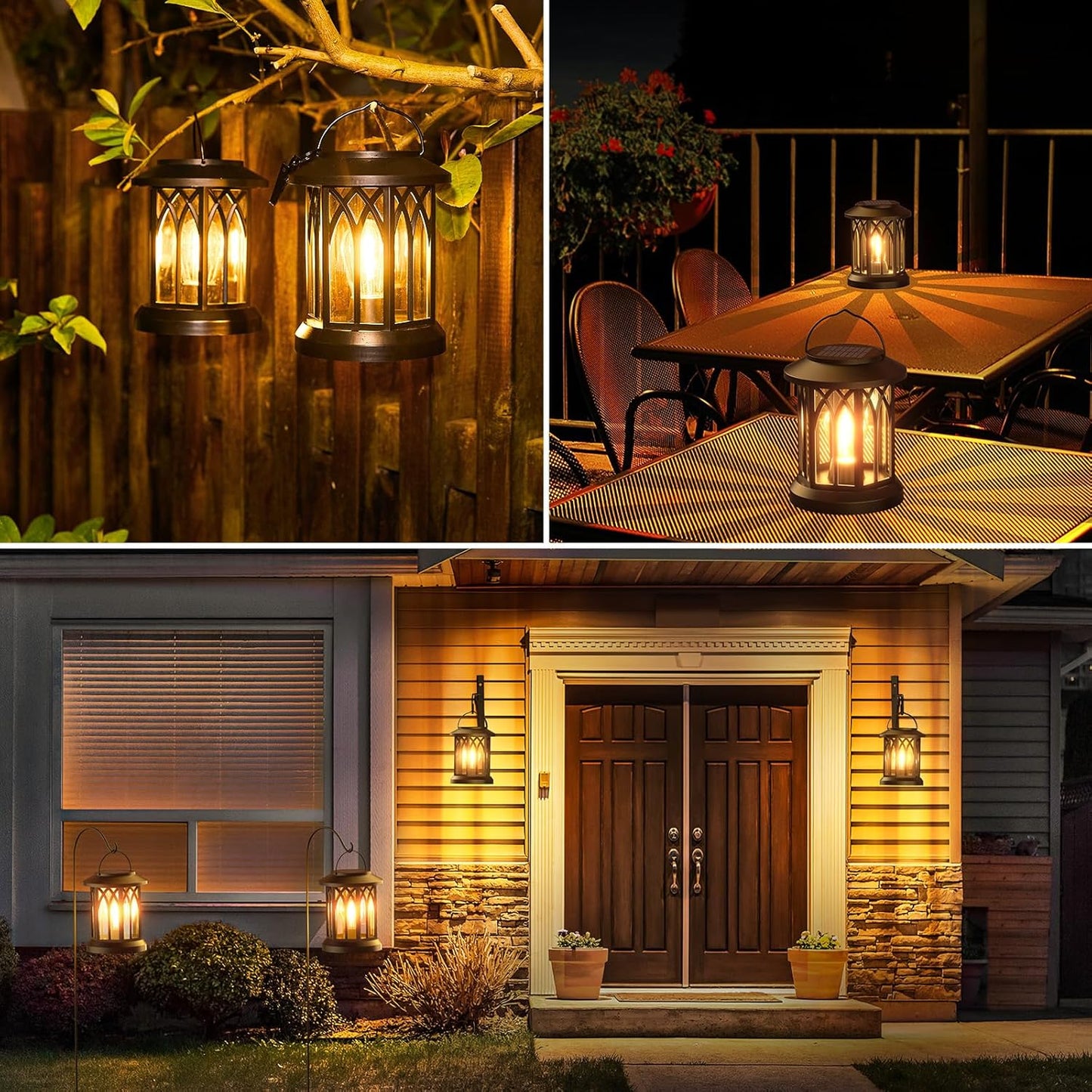 Solar Lanterns Outdoor Waterproof, Upgraded Bright