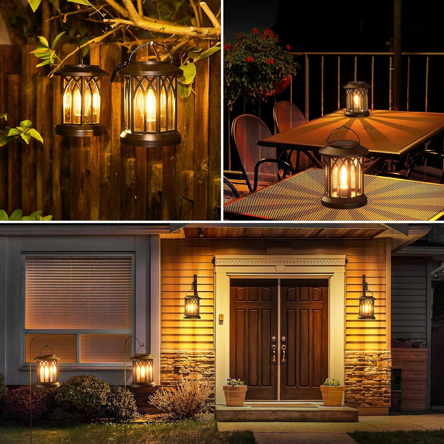 Solar Lanterns Outdoor Waterproof, Upgraded Bright