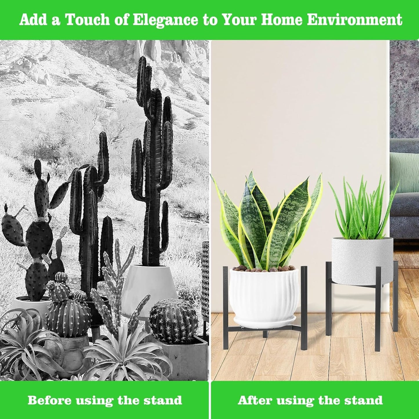 Plant Stand Indoor Adjustable, Metal Modern Plant Stands