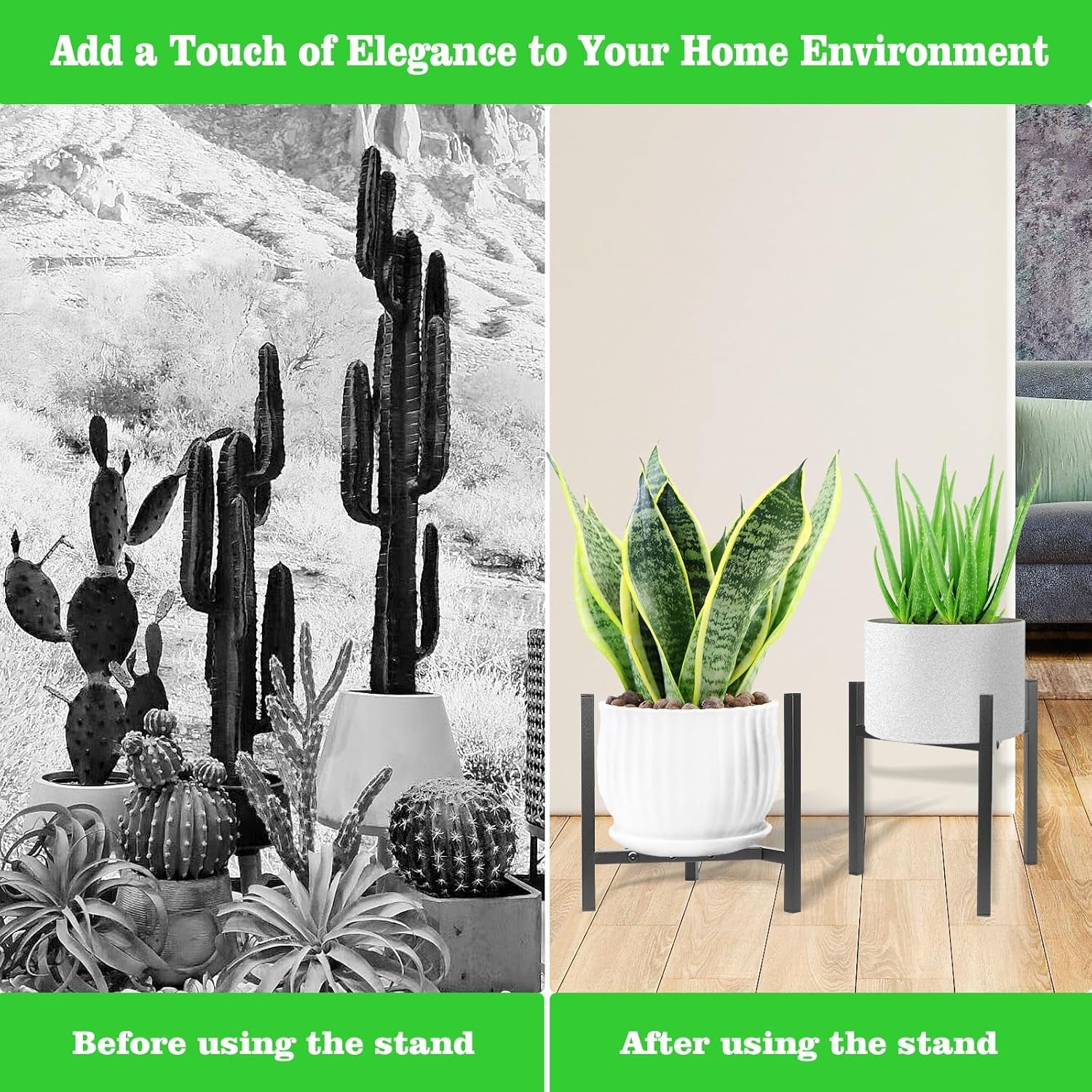Plant Stand Indoor Adjustable, Metal Modern Plant Stands