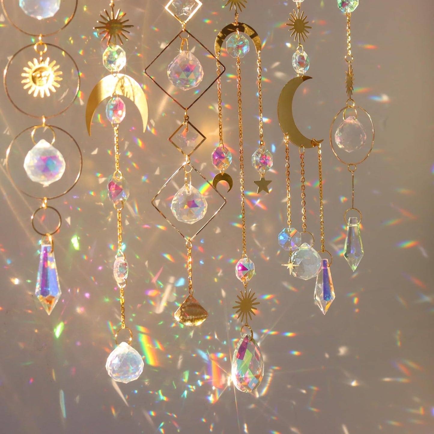 6Pieces Colorful Crystals Suncatcher