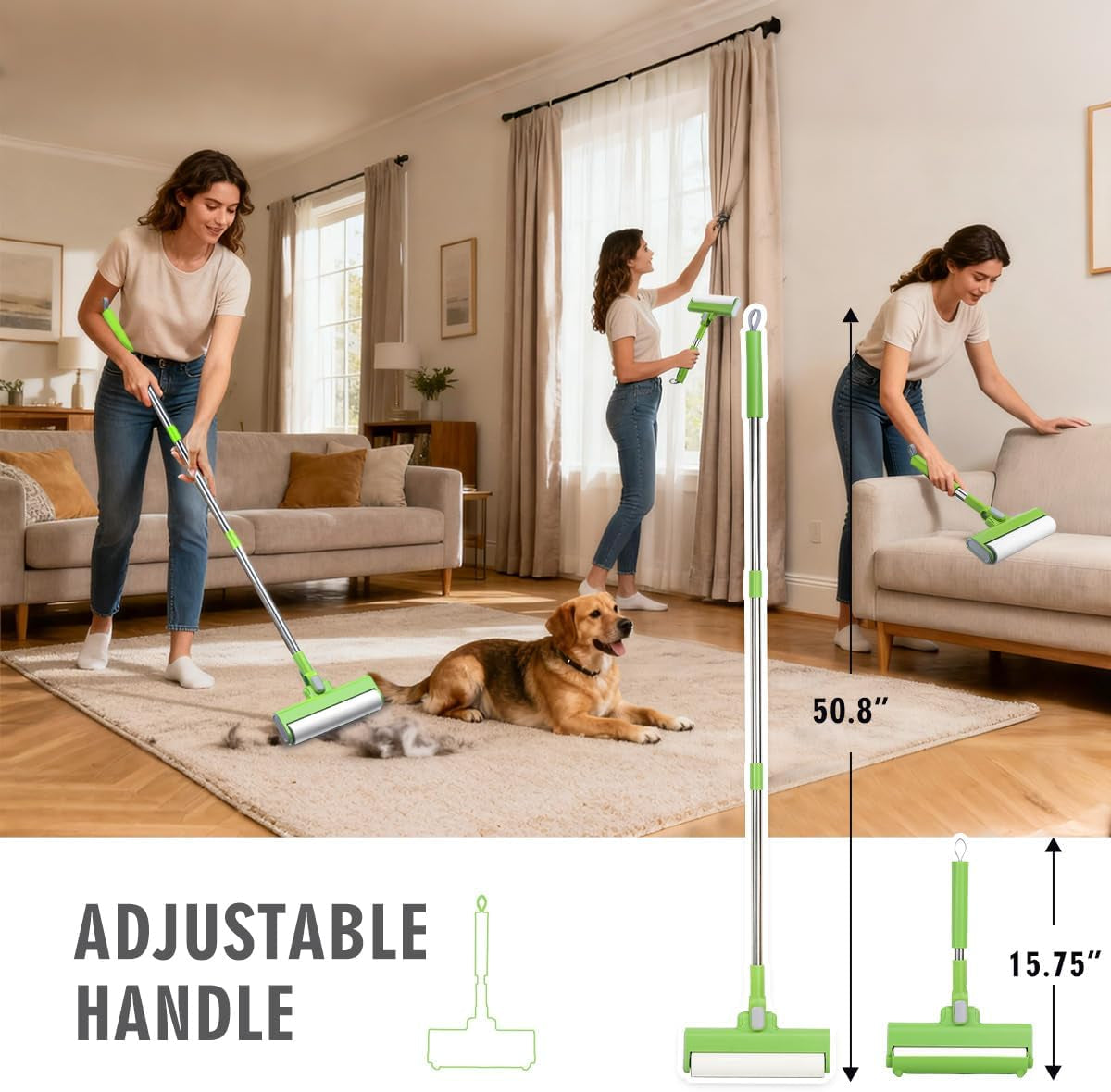 Pet Hair Remover Kit - Including Carpet Rake