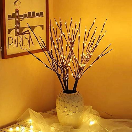 3PK Brown Lighted Twig Branches Pathway Light