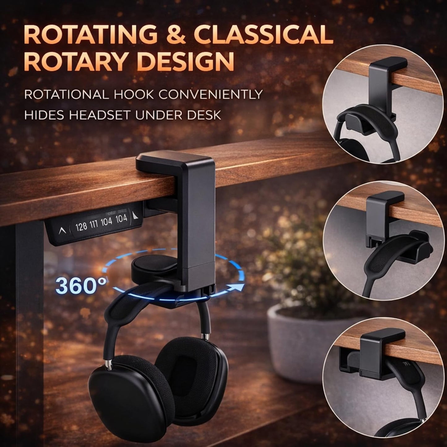 EURPMASK Rotating Headphone Stand