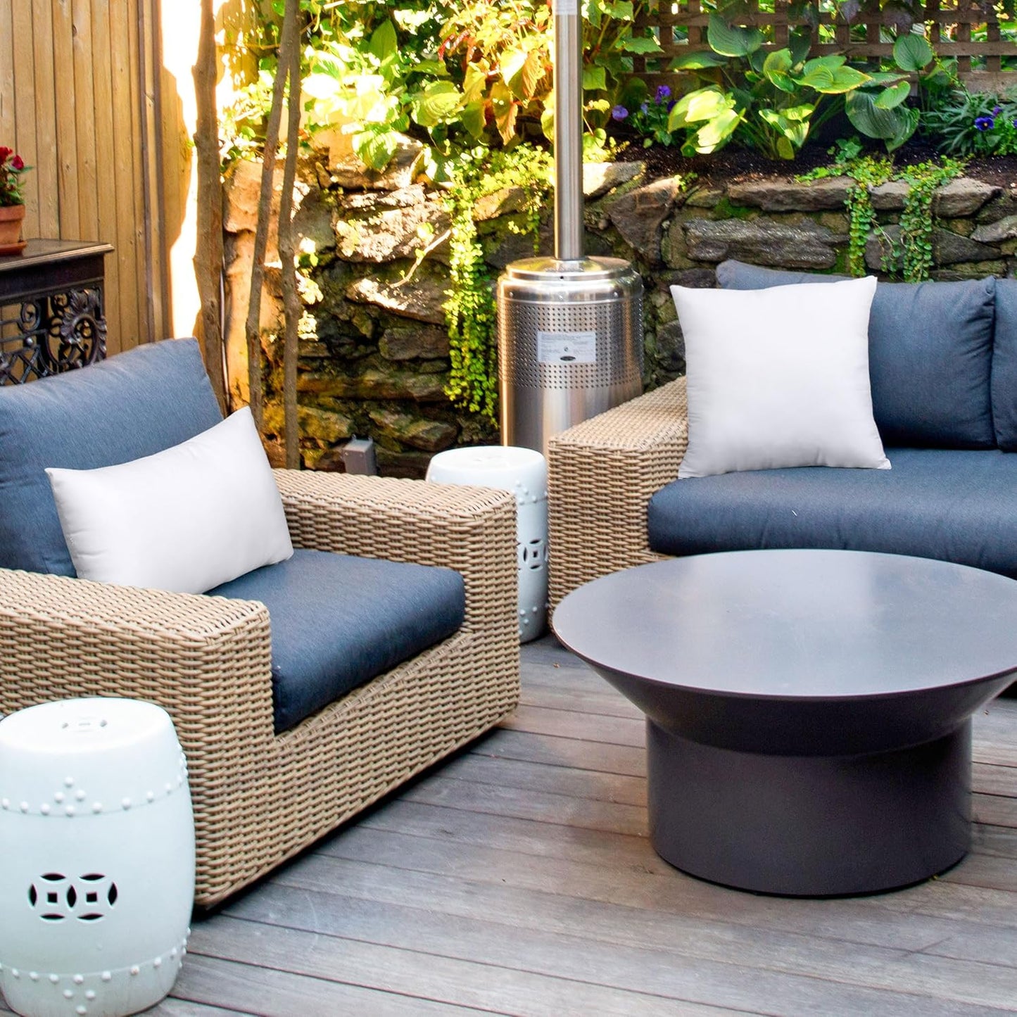 Outdoor Pillow Inserts 18 X 18 Inches (Pack of 2, White)
