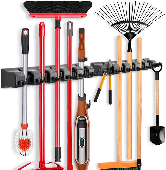 2 Pack Wall Mounted Mop Broom Holder