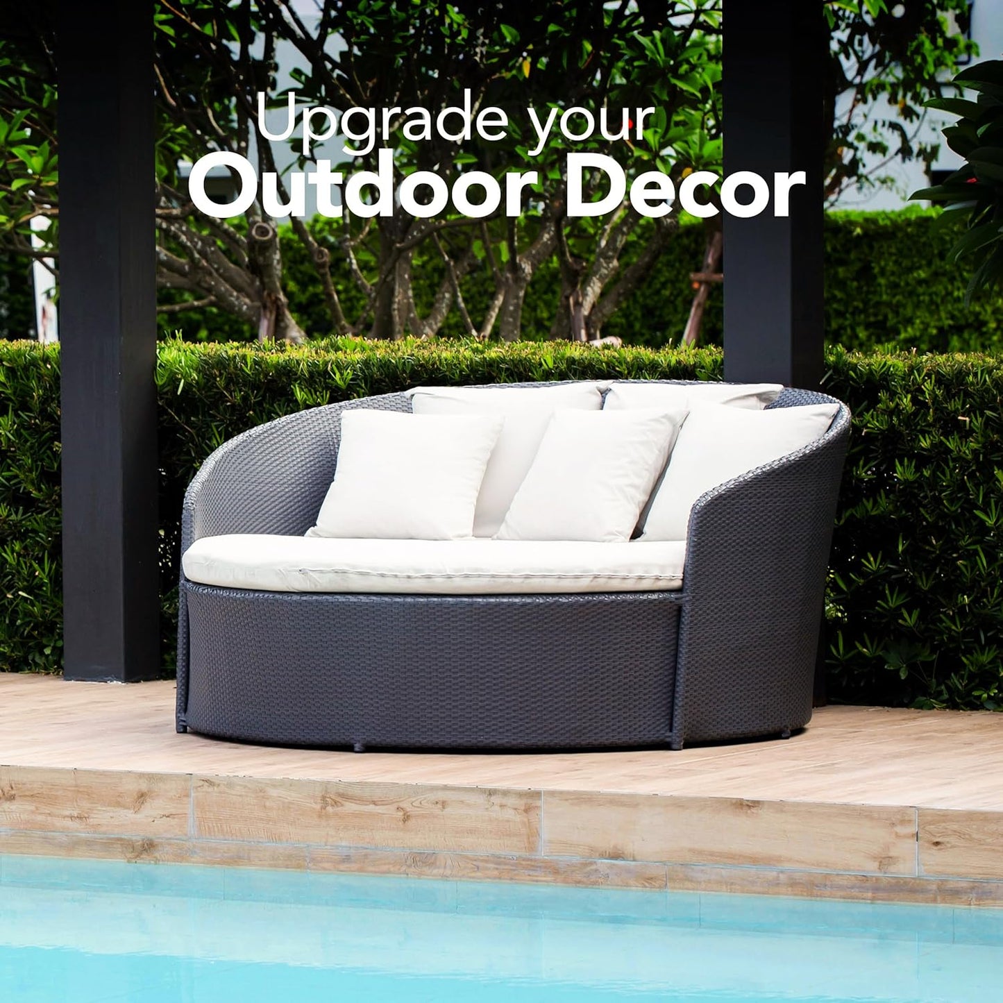 Outdoor Pillow Inserts 18 X 18 Inches (Pack of 2, White)