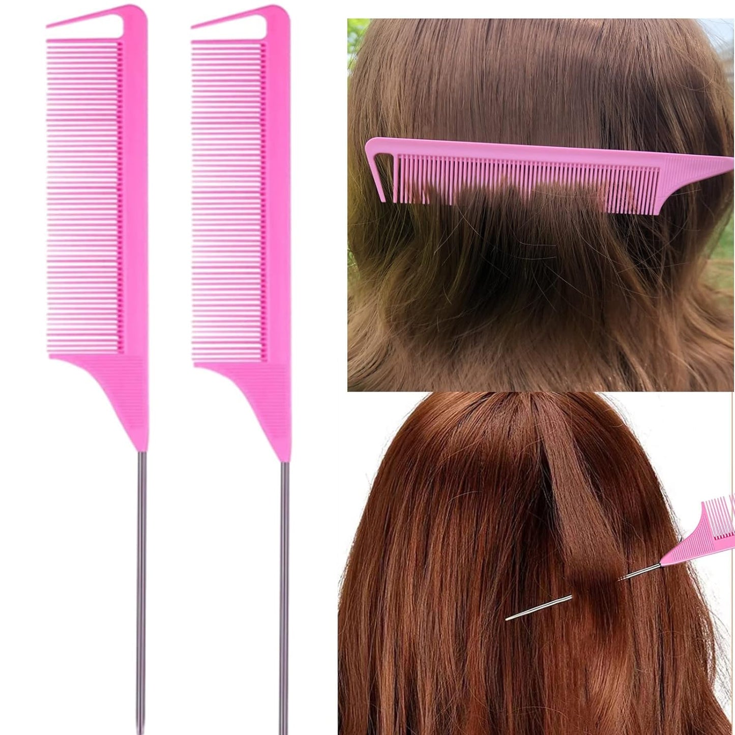 8Pcs Hair Brushes Set with 4Pcs Topsy