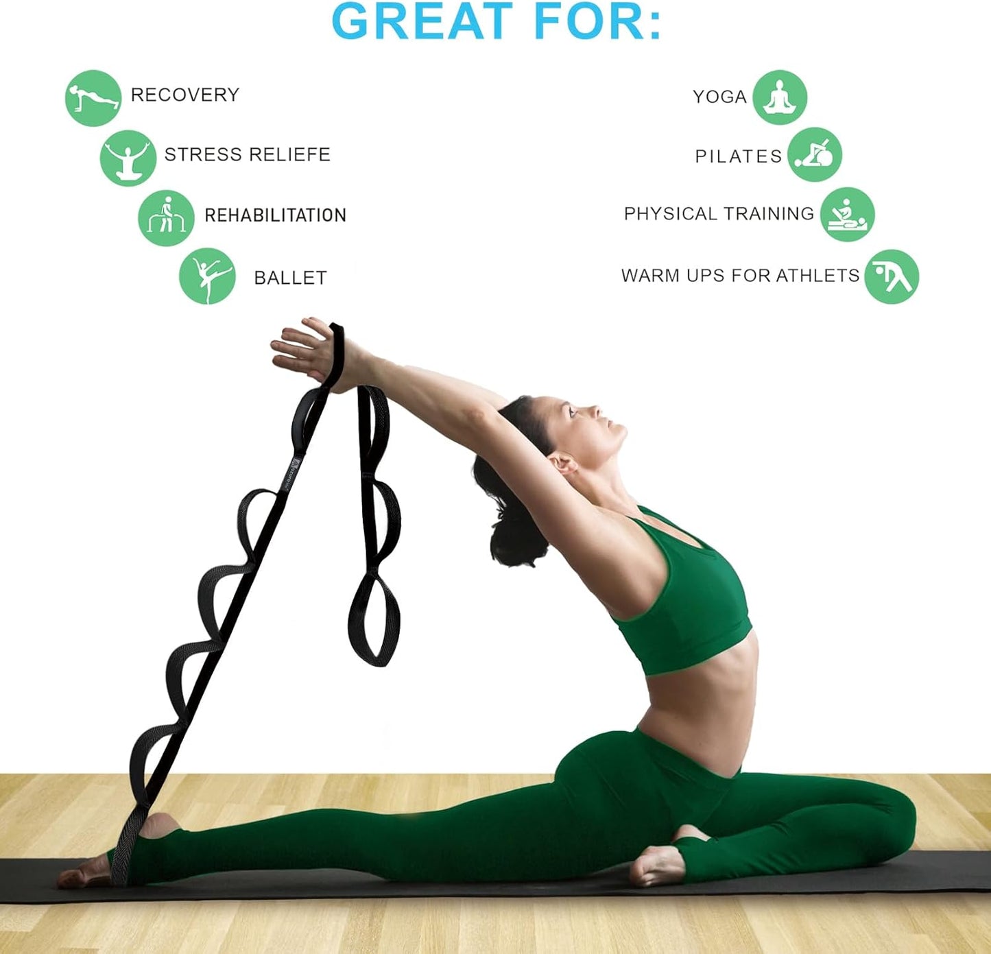 Premium Durable Stretch Straps with Loops