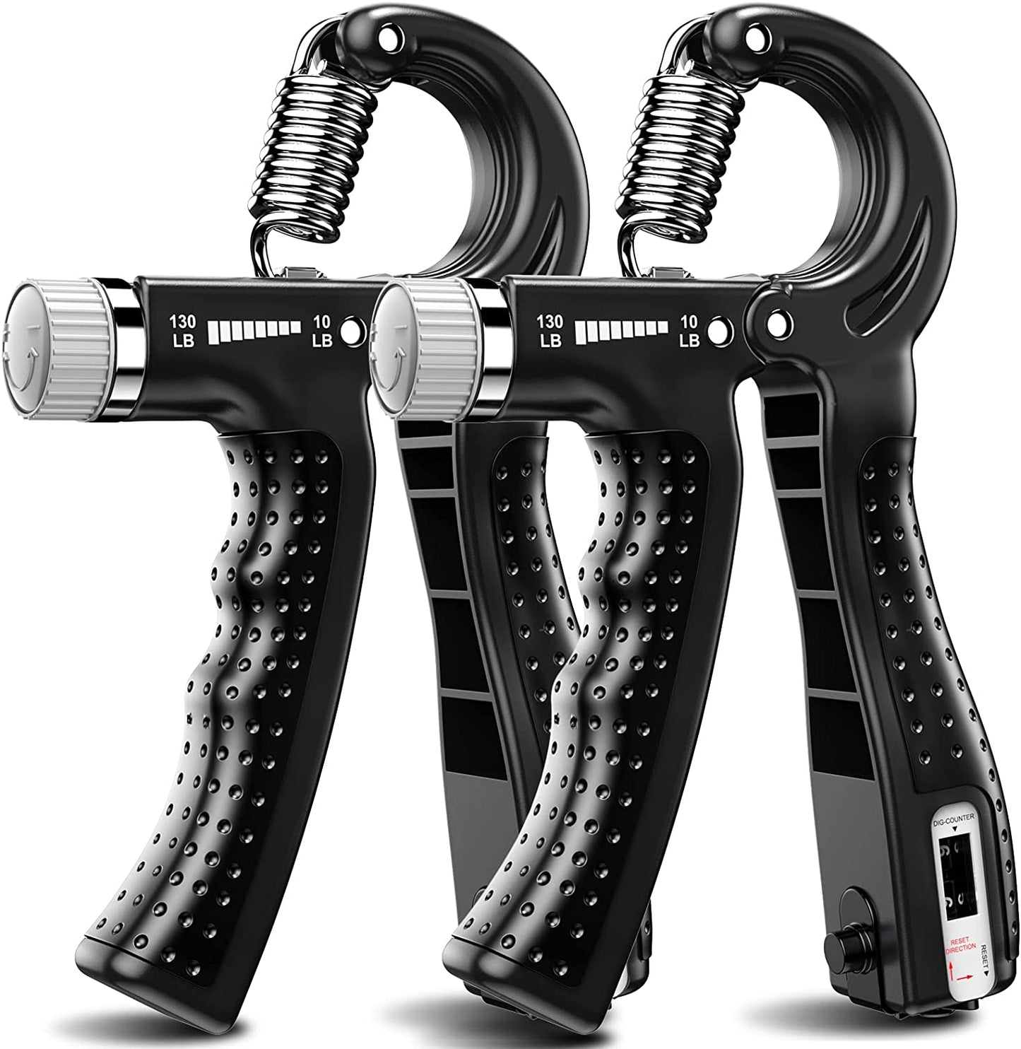 Hand Grip Strengthener 2 Pack Adjustable Resistance
